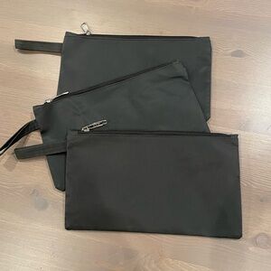 Set of 3 BBH Black Pouches